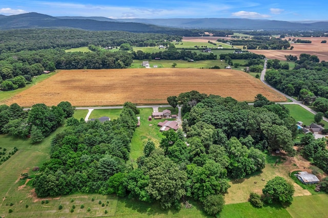 135 Carter Rd, Winchester, TN 37398 - overview of rural landscape with rows of crops and a mountainous background