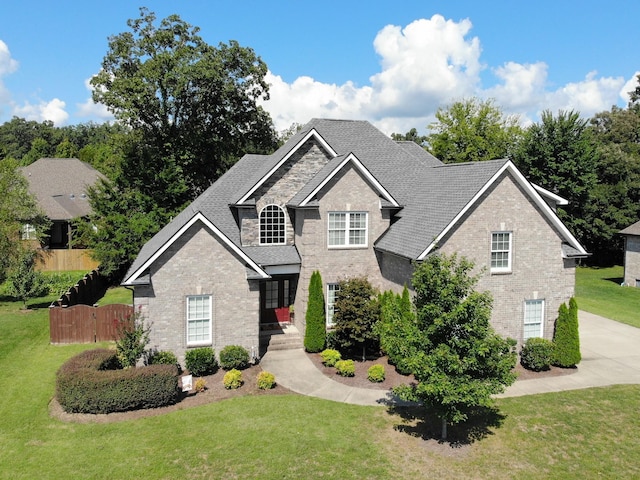 541 Piccadilly Dr, Murfreesboro, TN 37128 - traditional home featuring brick siding, stone siding, concrete driveway, and roof with shingles