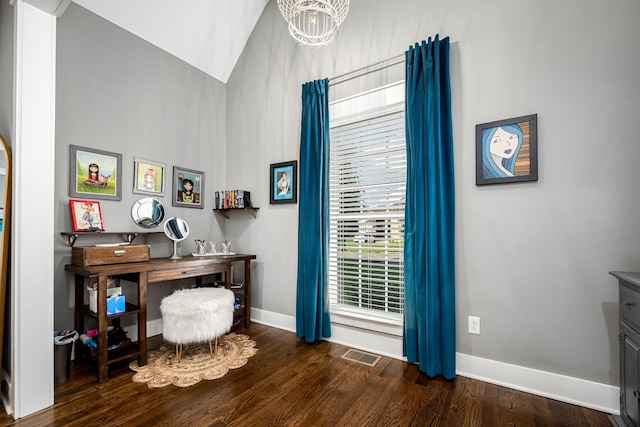 541 Piccadilly Dr, Murfreesboro, TN 37128 - office space featuring a chandelier and wood finished floors