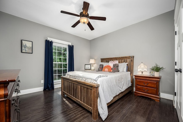 541 Piccadilly Dr, Murfreesboro, TN 37128 - bedroom featuring dark wood finished floors and ceiling fan