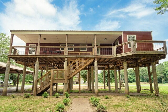 91 Creekside View Ln, Decaturville, TN 38329 - view of property's community featuring a wooden deck and stairs