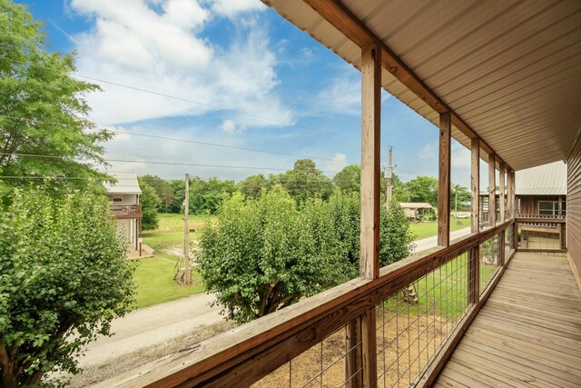91 Creekside View Ln, Decaturville, TN 38329 - wooden deck featuring a yard