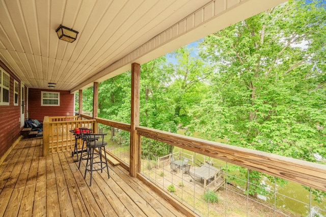 91 Creekside View Ln, Decaturville, TN 38329 - view of wooden terrace
