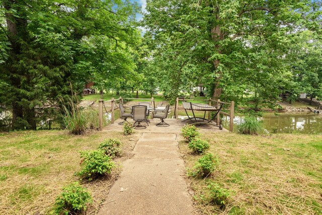 91 Creekside View Ln, Decaturville, TN 38329 - view of yard with a water view