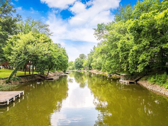 91 Creekside View Ln, Decaturville, TN 38329 - dock area featuring a water view
