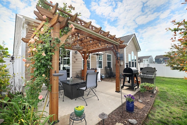 2844 Bluestem Ln, Murfreesboro, TN 37128 - view of patio / terrace with a pergola, grilling area, and outdoor dining area