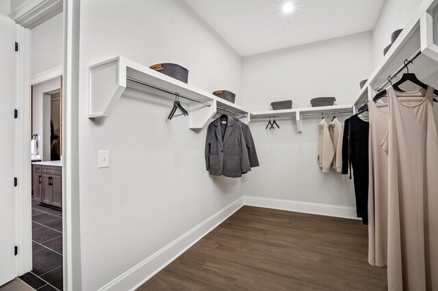 7286 Murrel Dr, Franklin, TN 37064 - spacious closet featuring dark wood-style floors