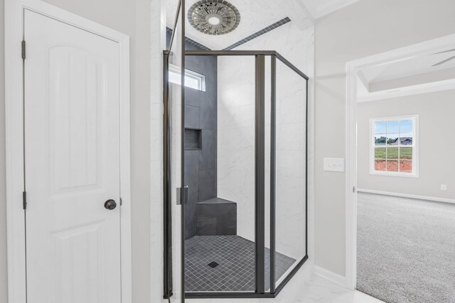 752 Boreal Way, Clarksville, TN 37042 - bathroom with baseboards and a shower stall