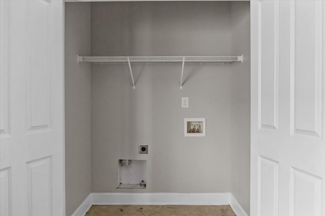 4316 Summercrest Blvd Unit 105, Antioch, TN 37013 - laundry area with hookup for a washing machine, electric dryer hookup, and baseboards