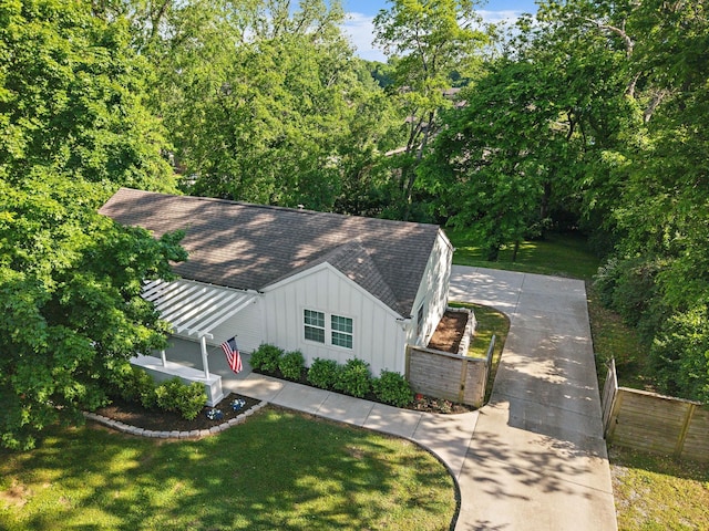 129 Neese Dr, Nashville, TN 37211 - view of front of home with board and batten siding and roof with shingles