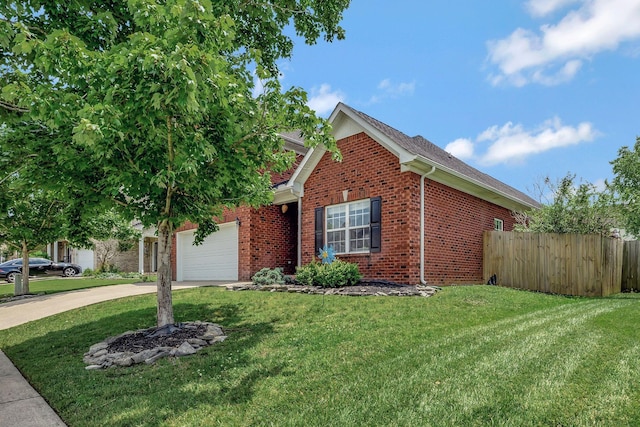 4047 Locerbie Cir, Spring Hill, TN 37174 - view of front facade with brick siding, a garage, and concrete driveway