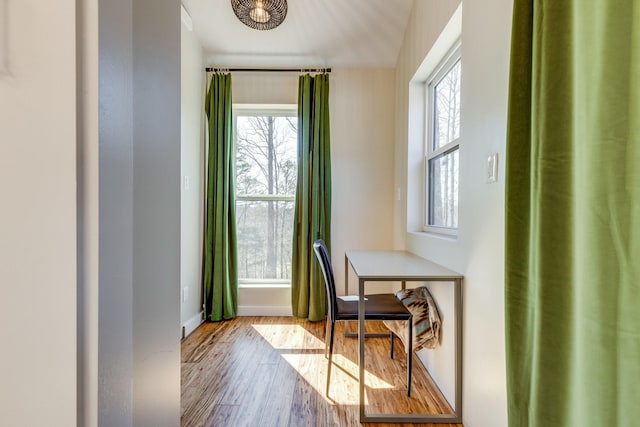 639 Piney Creek Rd, Hohenwald, TN 38462 - office with plenty of natural light, wood finished floors, and baseboards