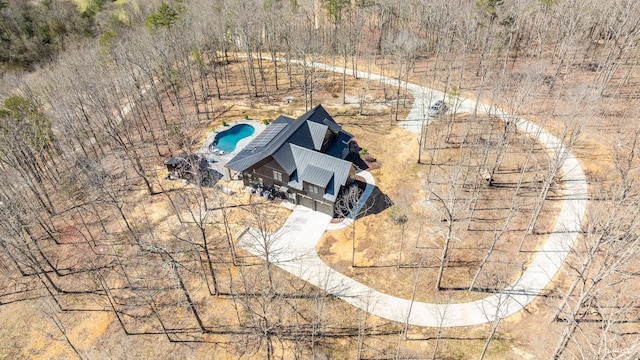 639 Piney Creek Rd, Hohenwald, TN 38462 - view from above of property with a pool area