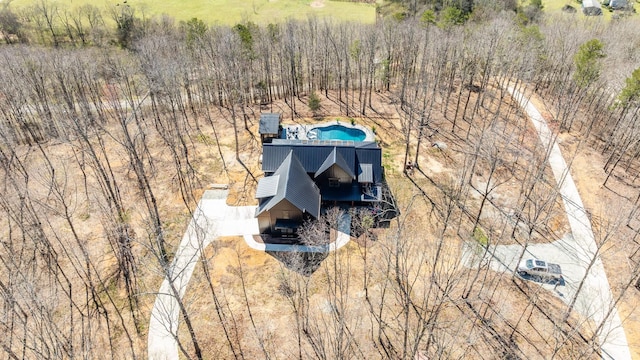 639 Piney Creek Rd, Hohenwald, TN 38462 - view from above of property featuring a pool