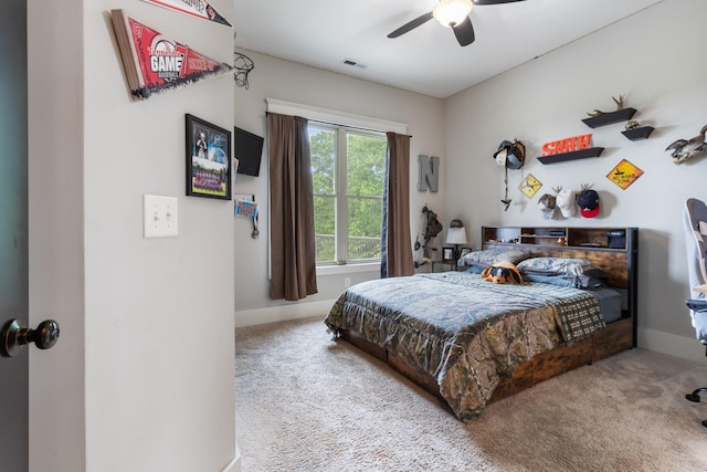 532 Tidwell Rd, Bon Aqua, TN 37025 - bedroom featuring carpet flooring, a ceiling fan, and baseboards