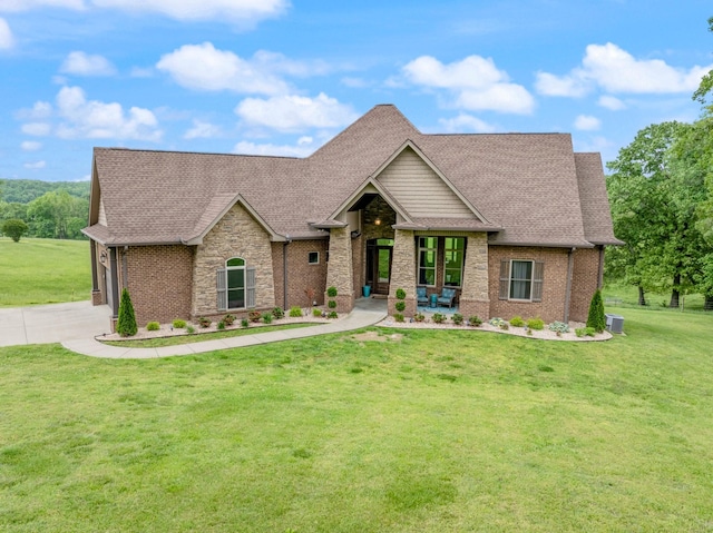 532 Tidwell Rd, Bon Aqua, TN 37025 - view of front of property with a front lawn, a shingled roof, and concrete driveway