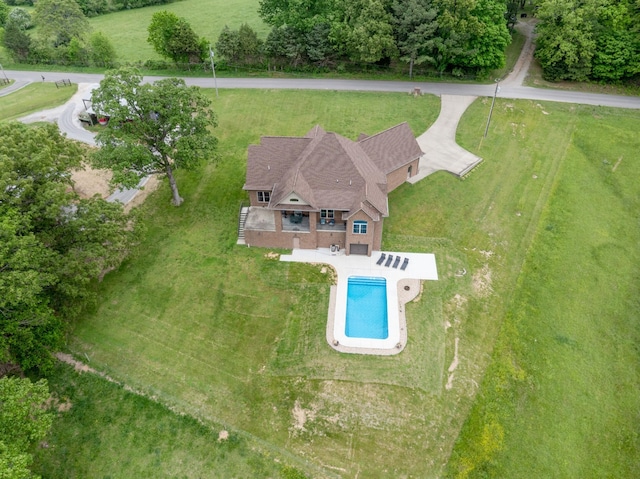 532 Tidwell Rd, Bon Aqua, TN 37025 - view from above of property featuring a pool area