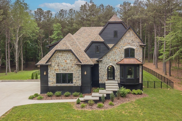 1050 Garton Rd, Burns, TN 37029 - french provincial home with stone siding