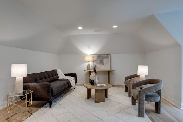 1050 Garton Rd, Burns, TN 37029 - sitting room featuring lofted ceiling, wood finished floors, baseboards, and recessed lighting