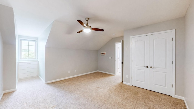 1106 Davidson Walk, Spring Hill, TN 37174 - additional living space featuring a ceiling fan, carpet flooring, lofted ceiling, and baseboards
