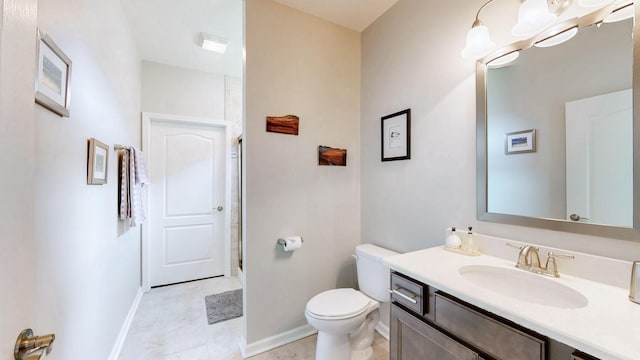 1106 Davidson Walk, Spring Hill, TN 37174 - full bathroom with vanity, toilet, a shower stall, and baseboards