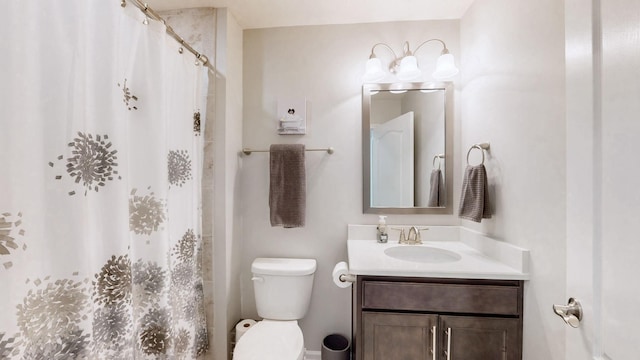 1106 Davidson Walk, Spring Hill, TN 37174 - bathroom with vanity, toilet, and curtained shower