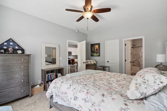 1505 Bakers Work Rd, Burns, TN 37029 - carpeted bedroom with a ceiling fan and connected bathroom