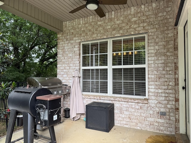 2415 Saint Andrews Dr, Murfreesboro, TN 37128 - view of patio with a ceiling fan and grilling area