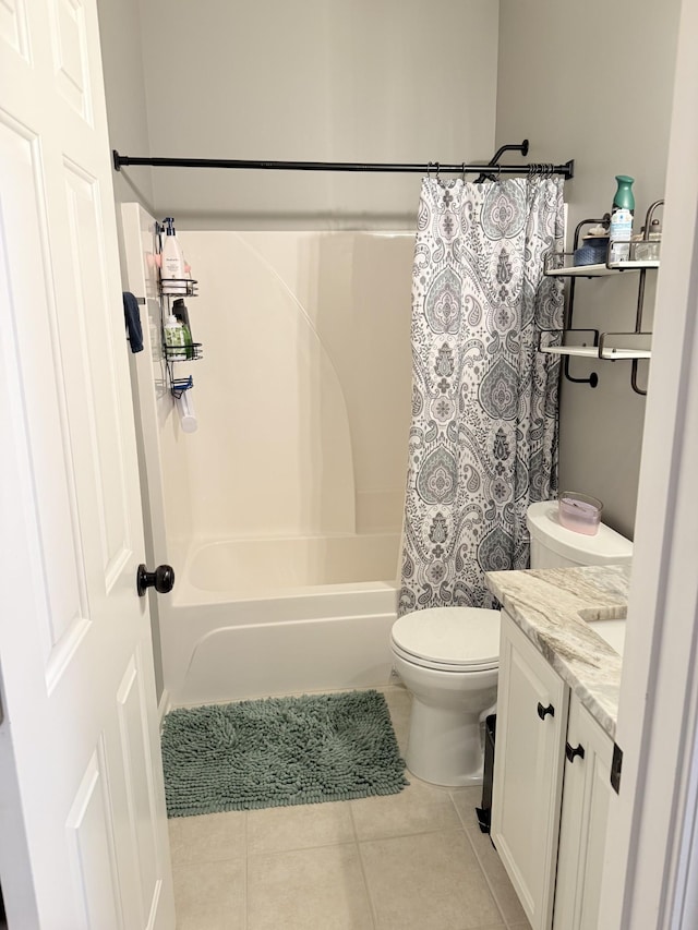 2415 Saint Andrews Dr, Murfreesboro, TN 37128 - full bath with shower / bath combination with curtain, vanity, and tile patterned flooring