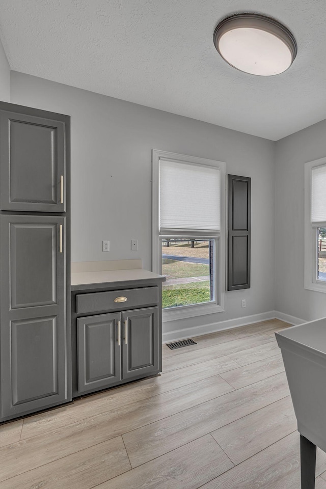 2103 Liebengood Rd, Goodlettsville, TN 37072 - unfurnished dining area featuring light wood-style flooring, healthy amount of natural light, baseboards, and a textured ceiling