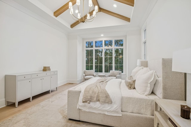 9314 Double Run Ct, College Grove, TN 37046 - bedroom with a chandelier, light wood-style floors, and baseboards