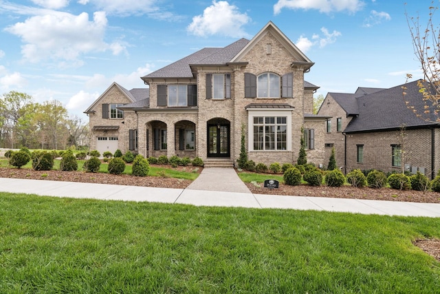 9314 Double Run Ct, College Grove, TN 37046 - french country inspired facade with a front yard and brick siding