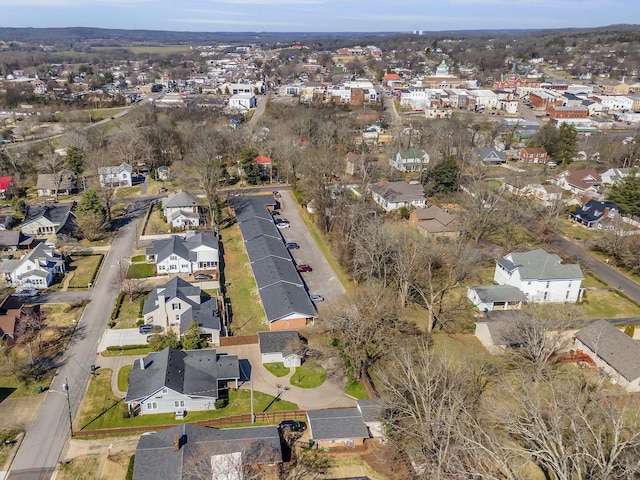 123 S Sam Davis Ave, Pulaski, TN 38478 - aerial view of property and surrounding area with nearby suburban area