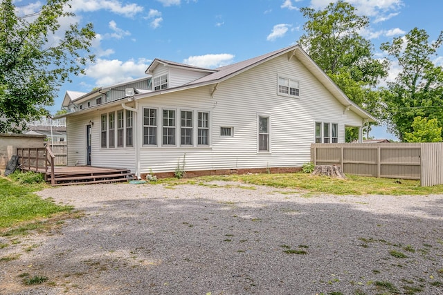 213 Maple St, Bell Buckle, TN 37020 - view of home's exterior with a deck