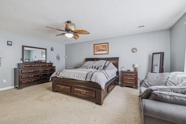834 Union Camp Rd, Lafayette, TN 37083 - bedroom featuring light colored carpet, a ceiling fan, and baseboards