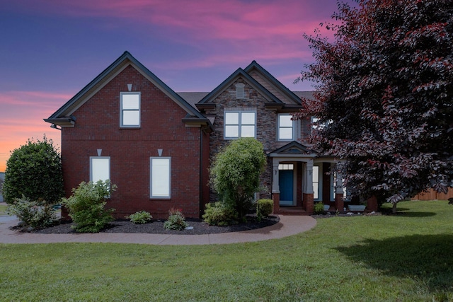 5000 Loch Lorne Ct, Mount Juliet, TN 37122 - view of front of property featuring a lawn and brick siding