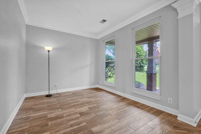 5000 Loch Lorne Ct, Mount Juliet, TN 37122 - empty room with wood finished floors, crown molding, and decorative columns