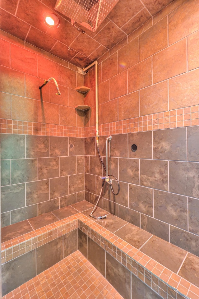 417 Haskins Chapel Rd, Lewisburg, TN 37091 - full bathroom featuring tiled shower and recessed lighting