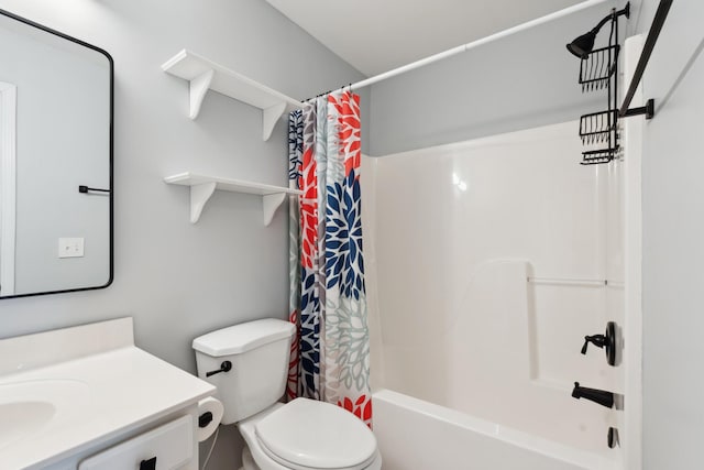 127 Carriage Ct, Brentwood, TN 37027 - full bathroom with vanity, shower / bath combo, and toilet