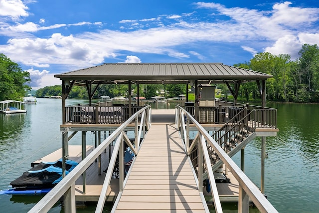 2541 Sparkmantown Rd, Doyle, TN 38559 - dock area featuring a water view and boat lift