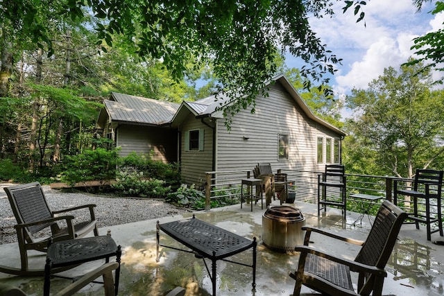 2541 Sparkmantown Rd, Doyle, TN 38559 - view of patio / terrace with an outdoor fire pit