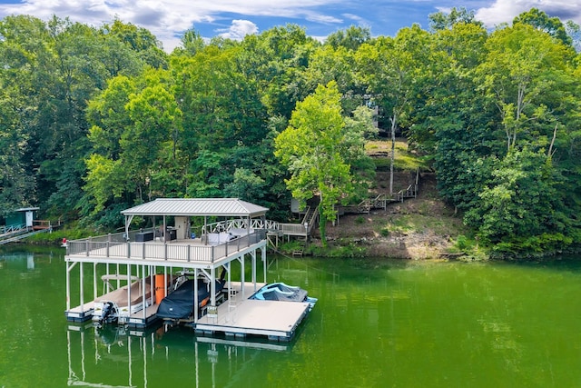 2541 Sparkmantown Rd, Doyle, TN 38559 - dock featuring a water view and boat lift
