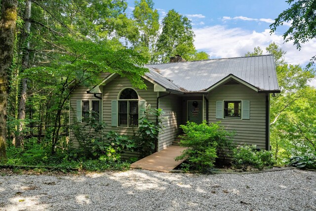 2541 Sparkmantown Rd, Rock Island, TN 38581 - view of front of home featuring a metal roof and a chimney