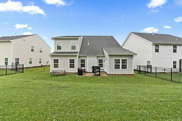 3067 Boxbury Ln, Spring Hill, TN 37174 - back of house with a patio area, a fenced backyard, and roof with shingles
