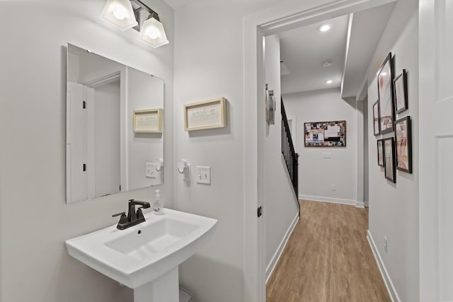 3067 Boxbury Ln, Spring Hill, TN 37174 - bathroom featuring wood finished floors and recessed lighting