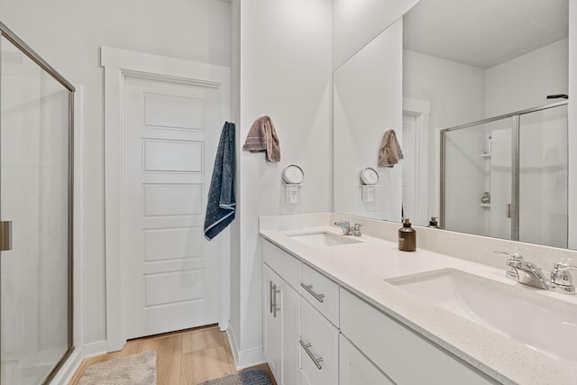 755 Mickelson Way, Lebanon, TN 37087 - bathroom featuring a shower stall and double vanity