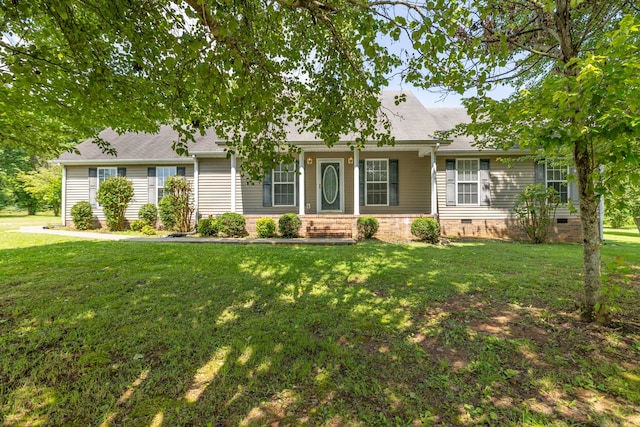 4524 Polaris Dr, Chapel Hill, TN 37034 - view of front of property with crawl space, a front lawn, and roof with shingles