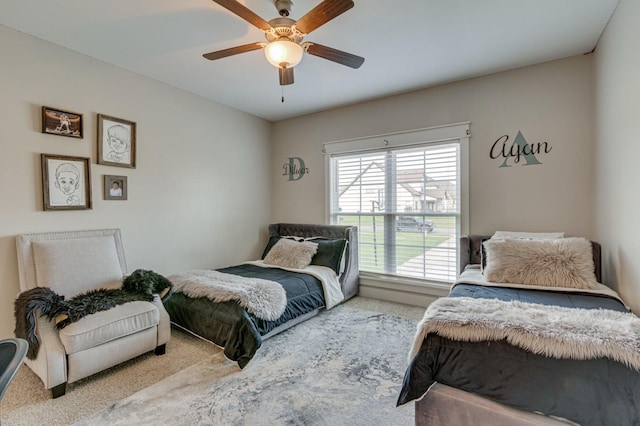 1105 Kittywood Ct, Murfreesboro, TN 37129 - carpeted bedroom with a ceiling fan