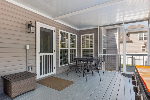 6523 Brigade Ln, Hixson, TN 37343 - wooden deck with outdoor dining space