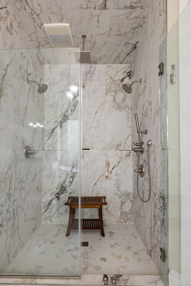 8255 Jamie Ct, Brentwood, TN 37027 - bathroom featuring a marble finish shower